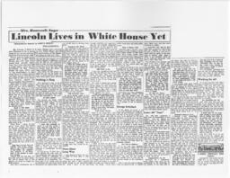 "Lincoln Lives In White House Yet", 1937