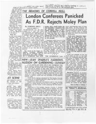 "London Conferees Panicked As F.D.R. Rejects Moley Plan", circa 1933