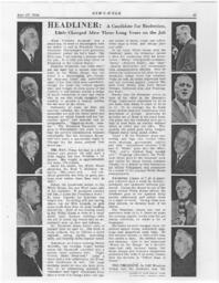 "A Candidate for Reelection, Little Changed after Three Long Years on the Job", June 27, 1936