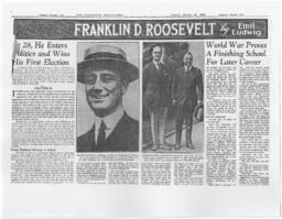 "Life Of Franklin D. Roosevelt", March 20, 1938