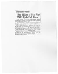 "Half Million A Year Visit FDR's Hyde Park Home", circa 1950