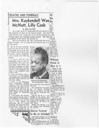 "Mrs. Kuykendall Was McNutt, Lilly Cook", circa 1956