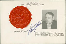 Louis Munoz Marin, August 1954