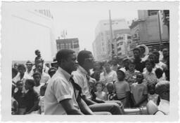 Emment Kapengwe and Henry Largie, WSB's Fourth of July Parade, circa 1969