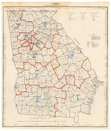 Georgia County Subdivisions - Census County Divisions and Places, circa 1970