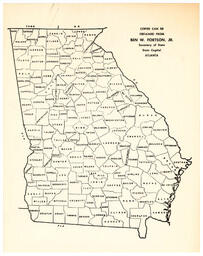 Counties of Georgia, circa 1970