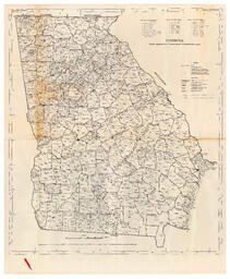 Georgia County Subdivisions - Census County Divisions and Places, circa 1970