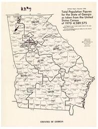 Total Population Figures for the State of Georgia, 1970