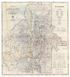 Map of Atlanta, 1969