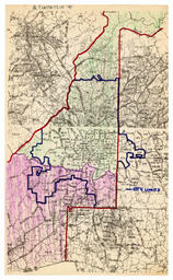 Alternative B for 4th, 5th, and 6th Congressional Districts, circa 1970