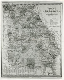 A New Map of Georgia with Roads and Districts, circa 1970