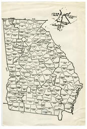 Counties of Georgia, circa 1970