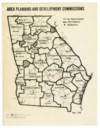 Area Planning and Development Commissions of Georgia, May 1970