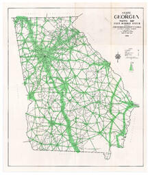 State of Georgia Traffic Map, 1966