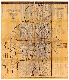 Map of Atlanta, 1967