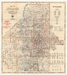 Map of Atlanta: Wards, Precincts, and Polling Places, June 1963