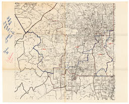 Atlanta Area Metropolitan Map Series Pre-Enumeration Copy, circa 1970