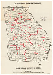 Congressional Districts of Georgia with County and District Population Figures, 1968