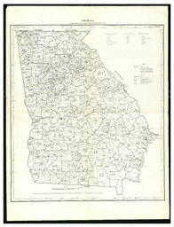 Georgia County Subdivisions - Census County Divisions and Places, circa 1970