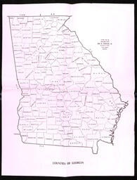 Counties of Georgia, circa 1970