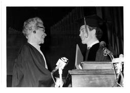 Grace Towns Hamilton Standing Next to a Man at a Podium, October 1981