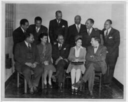 Grace Towns Hamilton with others, circa 1945