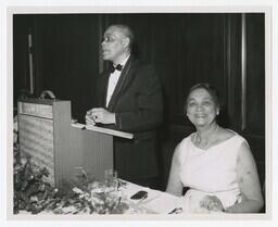 Dr. Rufus E. Clement with Josephine D. Murphy at Atlanta University Alumni Banquet, circa 1960