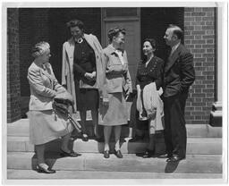 Grace Townes Hamilton, Ira DeAugustine Reid, and Others at Bennett College, March 1947