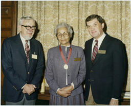 Grace Townes Hamilton with John Hawkins and Visitor at the Georgia House of Representatives, circa 1976