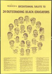 "24 Outstanding Black Educators", circa 1970