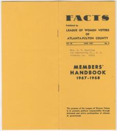 Facts: Published by League of Women Voters of Atlanta-Fulton County Members' Handbook 1967-1968