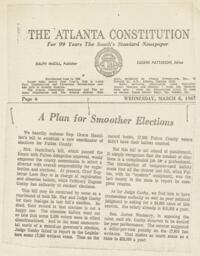 Articles About Grace Hamilton's Fulton County Elections Bill, March 1967