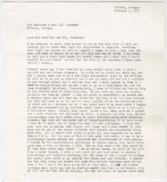 Correspondence to Grace Hamilton and Kil Townsend, February 2, 1970