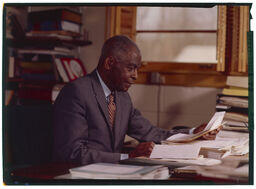 Benjamin E. Mays in His Office, circa 1965