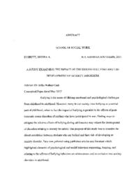 A study examining the impact of childhood bullying  and the development  of anxiety disorders, May 2017