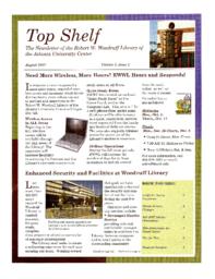 Top Shelf: The Newsletter of the Robert W. Woodruff Library, August 2007