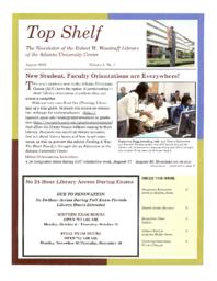 Top Shelf: The Newsletter of the Robert W. Woodruff Library, August 2009