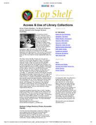 Top Shelf: The Newsletter of the Robert W. Woodruff Library, Summer 2018