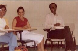 Elynor Brown, Carol J. Miller, and Abe Davis, circa 1976