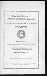 Quarterly Bulletin of Gammon Theological Seminary:  Gammon Extension Institute Edition Programs, 1917