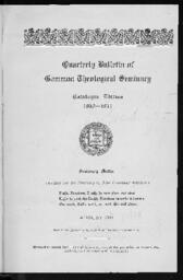 Quarterly Bulletin of Gammon Theological Seminary Catalogue Edition, 1910-1911