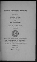 Gammon Theological Seminary Bulletin: Schools of Theology, Missions and Bible Training Annual Catalogue, Vol XLIV, 1925-1926