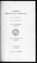 Gammon Theological Seminary Bulletin: Schools of Theology, Missions and Bible Training Announcements 1929-1930 Annual Catalogue 1928-1929, Vol. XLVI