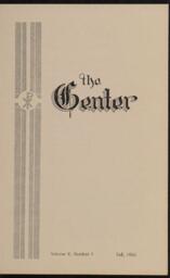 The Center, Vol. 5 No. 1, 1963