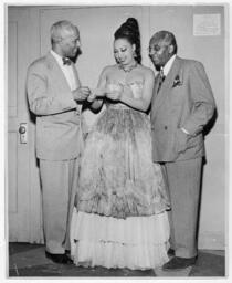 Josephine Baker, Noble Sissle, and Harold Jackman, March 16, 1951