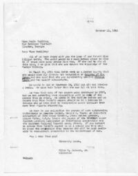 Correspondence Between Paula Suelling and Miles M. Jackson, November 13, 1966