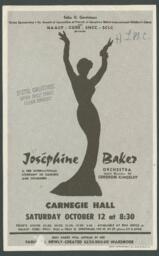 Josephine Baker Flier, circa 1960