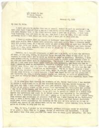 Correspondence to W. E .B. Dubois from John Hope, January 17, 1910