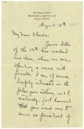 Correspondence to Claude McKay from James Weldon Johnson, August 18, 1937