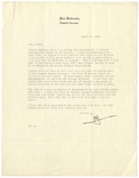 Correspondence to Claude McKay from James Weldon Johnson, April 14, 1938